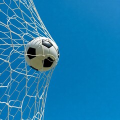 soccer ball in net