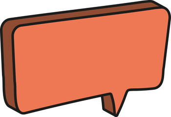 Naklejka premium 입체 말풍선