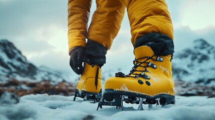Stylish Female Tourist in Yellow Down Jacket Using GPS Navigation App Outdoors