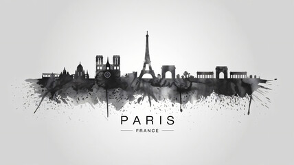 Obraz premium Illustrations of urban modern downtown landmarks and skyscrapers, featuring architecture through digital design.