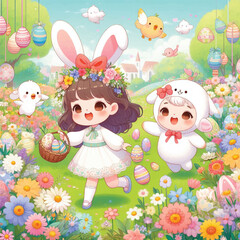 Happy Easter chubi kawaii