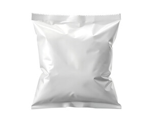 Blank chips bag mockup, food snack bag isolated on transparent background. potato chip bag mockup With clipping Path included. Chips paper package or Food Packaging