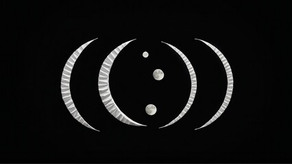  a mesmerizing representation of lunar phases against a dark backdrop