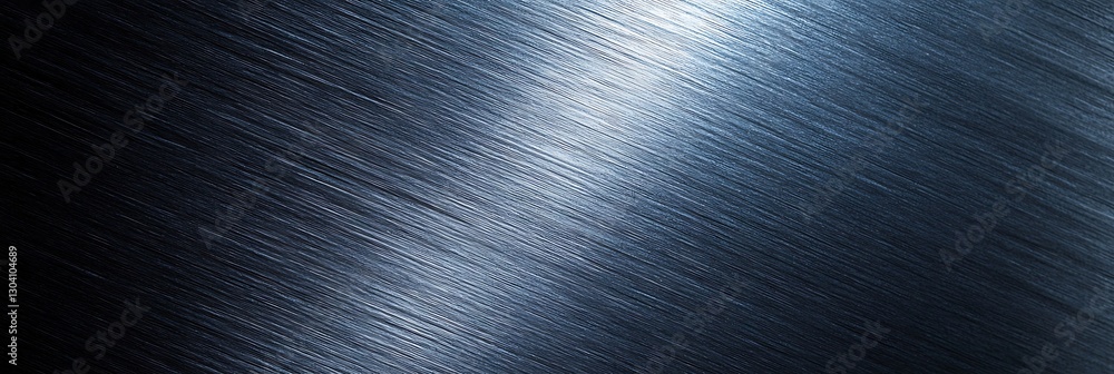 Poster textured metallic surface: an abstract close-up showcasing a brushed metallic surface with dynamic l