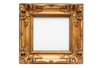 a rectangular frame with ornate golden borders