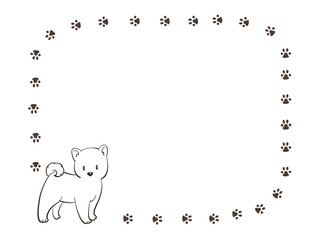 柴犬をデザインしたかわいいフレーム