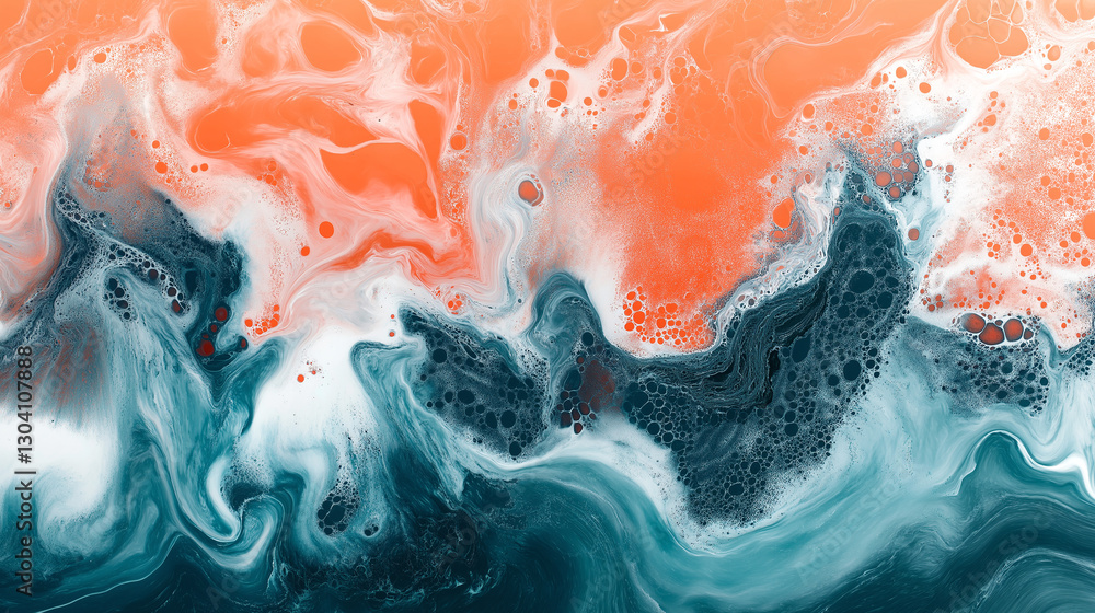 Poster abstract background oil paint splashes . generative ai