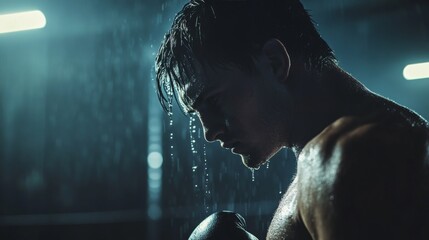 Boxer Post-Workout Shower