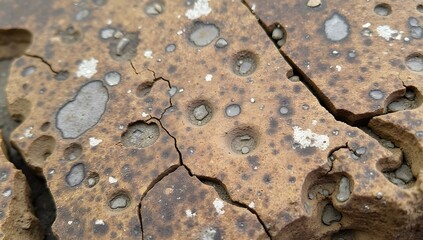 Weathered Rusty Metal Surface with Corrosion and Patina