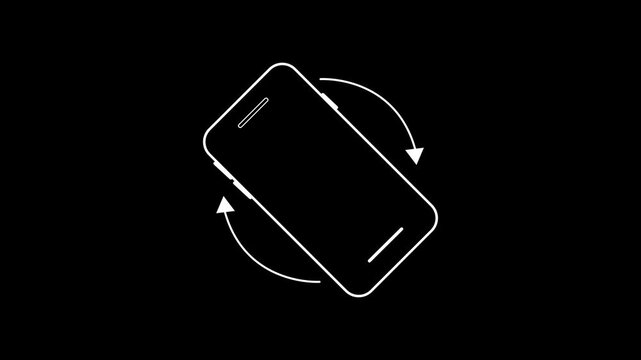 Please Rotate Your Phone to Landscape 90 Rotation for Better Experience. Turn you Smart phone rotate device screen, Phone flip sign, Phone Rotation animation.