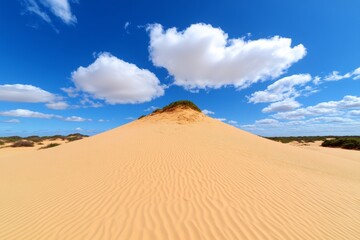 Fototapeta premium A time-lapse of desert sand shifting and reshaping the dunes over time