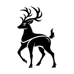 Deer Design Vector silhouette illustration