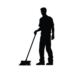 Tidy man icon vector silhouette clipart on a white background