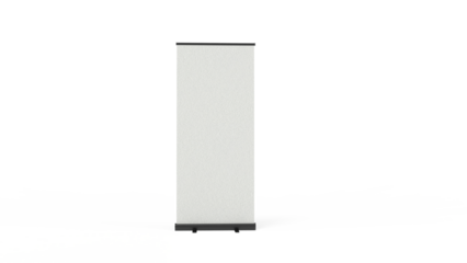 Image of Roll up banner stand cut out on transparent background