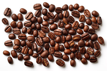 Fototapeta premium coffee beans isolated on white background.