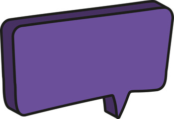 Naklejka premium 입체 말풍선