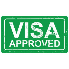 Visa Approved, rubber stamp vector