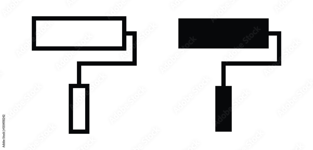 Wall mural computer mouse icon set. click sign and pointer symbol – stock vector