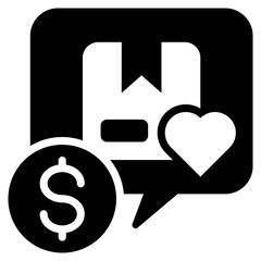Customer Acquisition Cost Glyph Icon