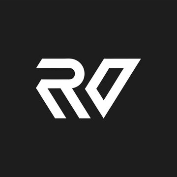 Geometric RV Logo in Black and White | Sleek and Minimalist Design for Modern Branding, Stylish Visual Identity"