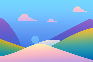 Obraz premium Vector landscape