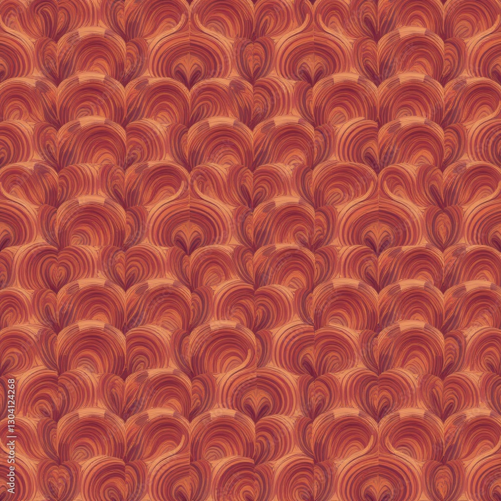 Poster warm swirling pattern texture, a rich red and soft orange abstract design. fluid waves evoke movemen