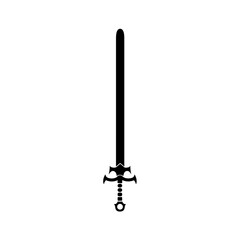 Minimalist Medieval Weapon Sword Icon
