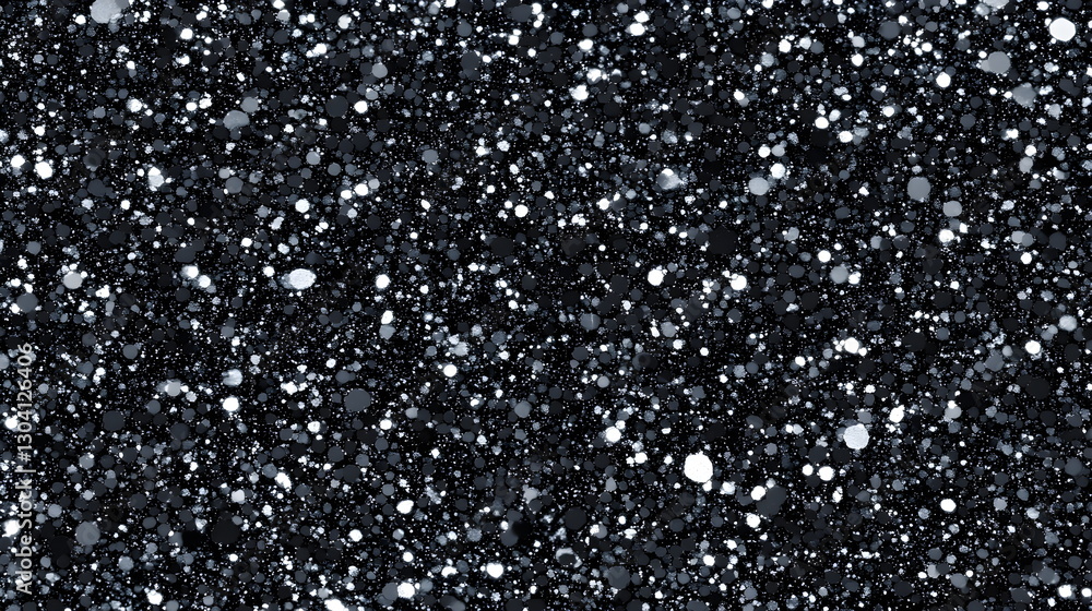 Aufkleber black and white shiny silver light particles and shining light beam, abstract black isolated backgro