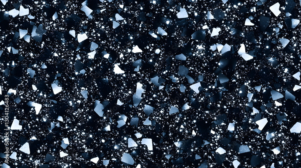 Aufkleber black and white shiny silver light particles and shining light beam, abstract black isolated backgro