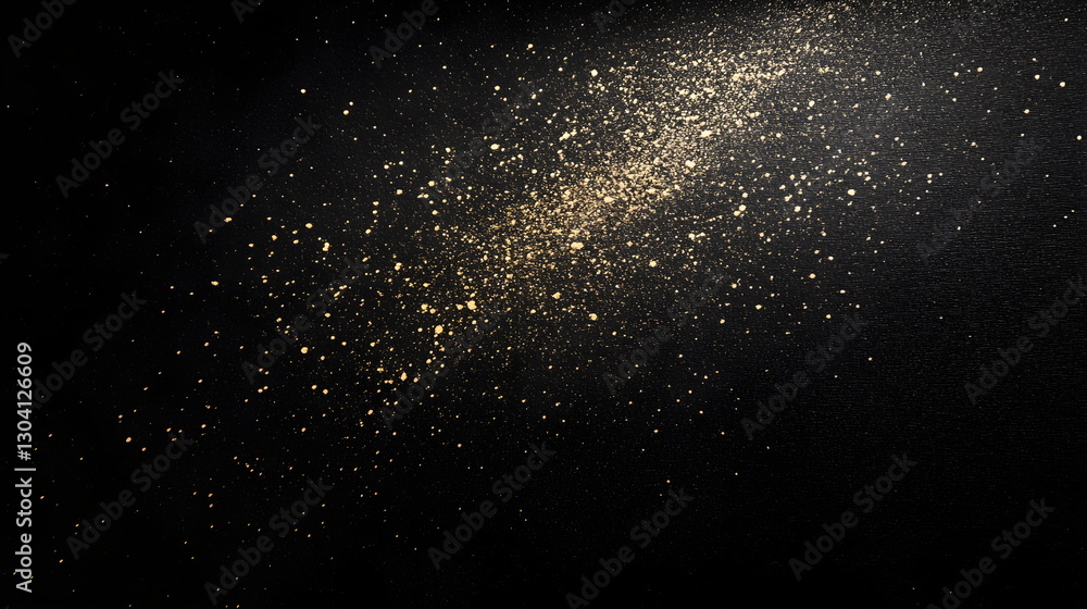 Aufkleber black and white shiny silver light particles and shining light beam, abstract black isolated backgro
