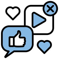 Engagement Blue Black Icon
