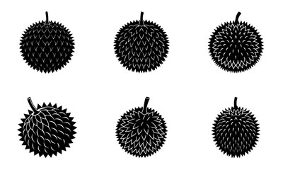 Fototapeta premium Durian silhouette vector