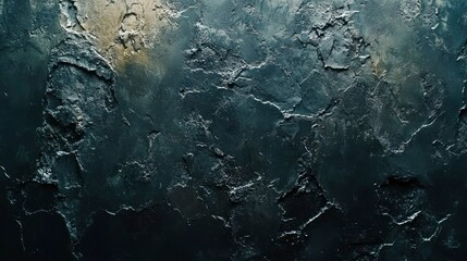 Dark Textured Concrete Background - Abstract Grey and Blue Stone Wall