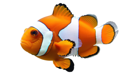Beautiful Clown Fish Isolated – Marine Life on Transparent PNG
