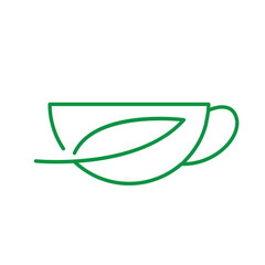 tea  cup  line art  minimalist  logo vector icon symbol illustration design