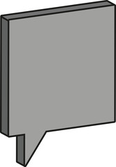 회색 입체 말풍선