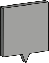 회색 입체 말풍선