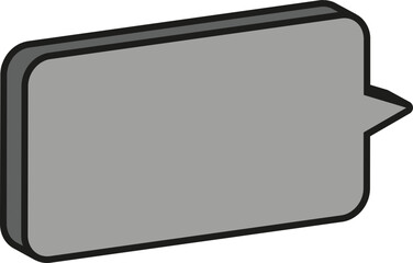 회색 입체 말풍선