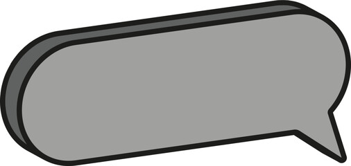 회색 입체 말풍선