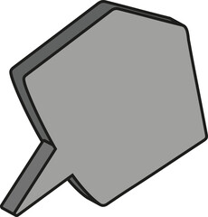 회색 입체 말풍선