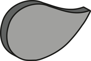 회색 입체 말풍선