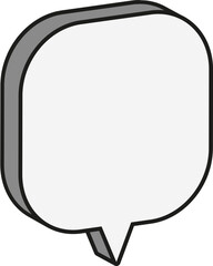 흰색,입체 말풍선
