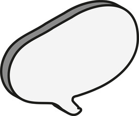 흰색,입체 말풍선
