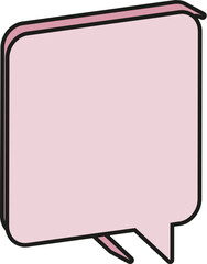 핑크 입체 말풍선