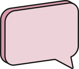 핑크 입체 말풍선