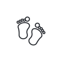 Footprints line icon