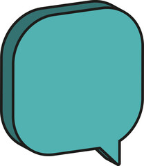 파랑 입체 말풍선