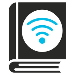 E Book Glyph Blue Grey Icon