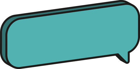 파랑 입체 말풍선