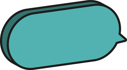 파랑 입체 말풍선